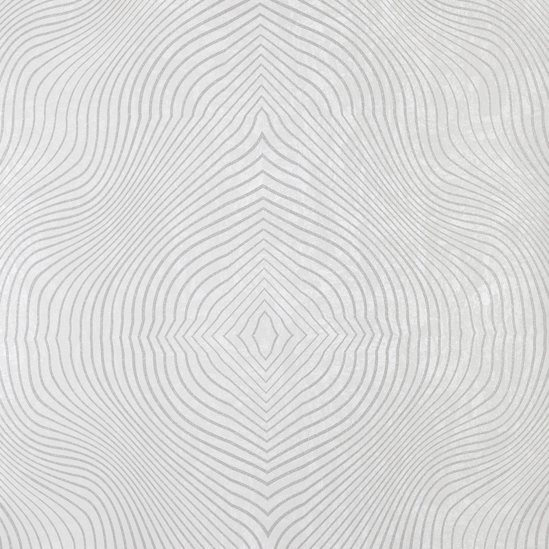 Rouleau de papier peint géométrique 3D Slow Living, Ivoire blanc