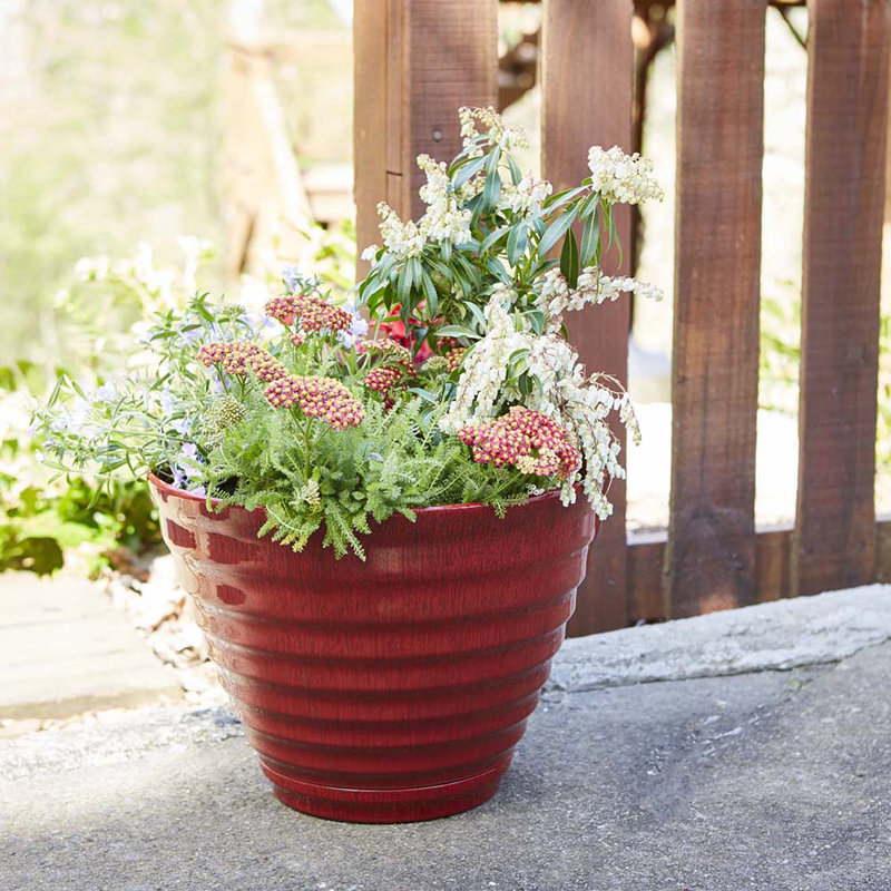 Beehive Pot Planter, Red