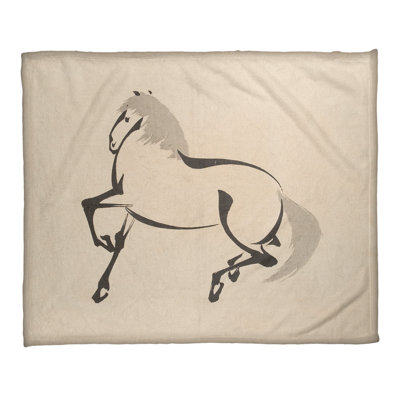 Jeté polaire de cheval japonais 
