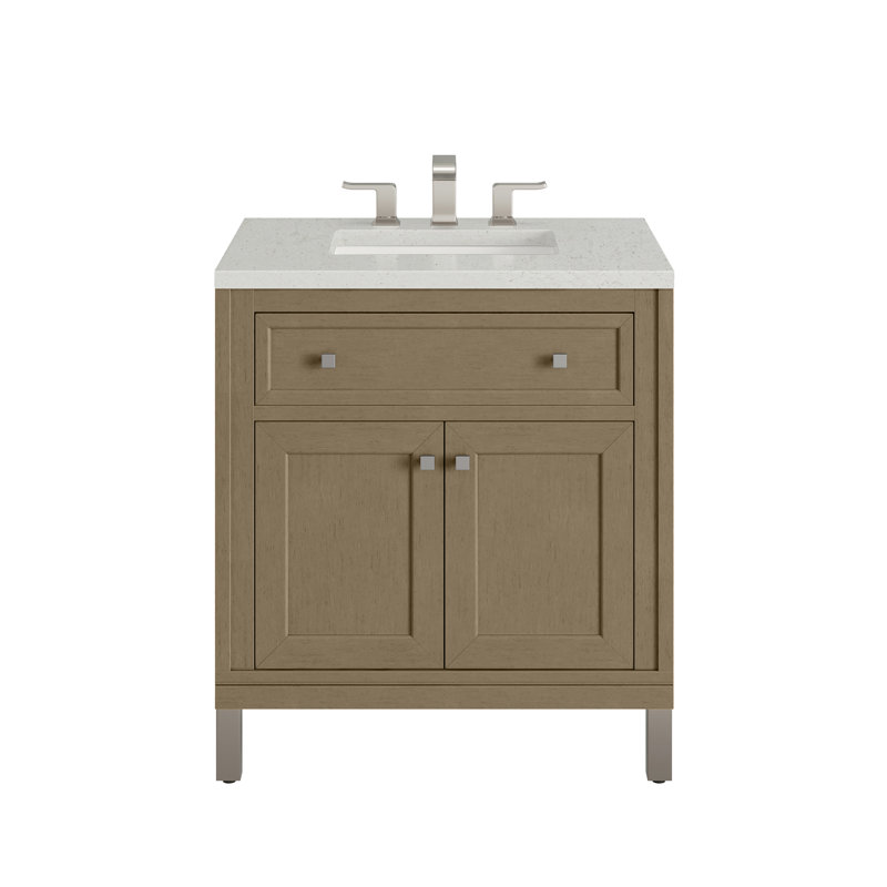 Meuble-lavabo simple l 30 po Chicago, Walnut Whisper, Délice de lime, 8 po