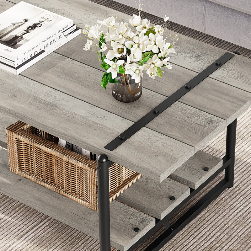 Coffee Table, Gray / Black, Gray