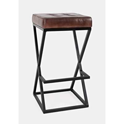 Kellner Upholstered Counter Stool with Metal Frame