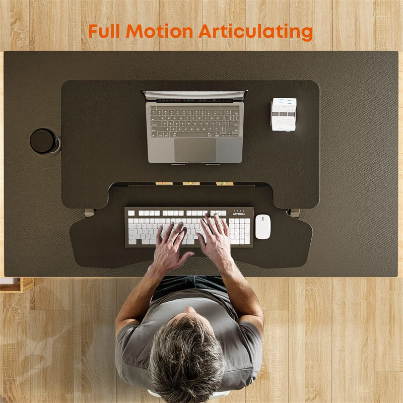 95Cm W Height Adjustable Rectangle Standing Desk Converter