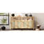 Buffet avec accents en bois massif, 3 positions de tablettes réglables, fonction d'ouverture par pression, pour placage de frêne pour armoire de rangement, 3 adaptabilité, aucune conception, ajout de chaleur organique