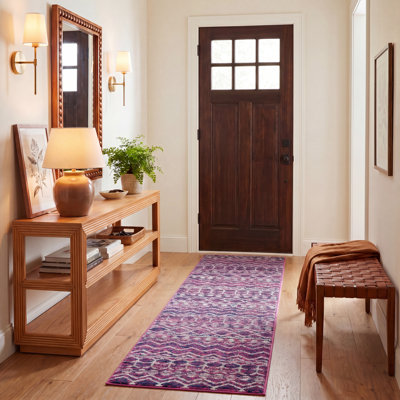 Christa Geometric Fuchsia/Navy Area Rug