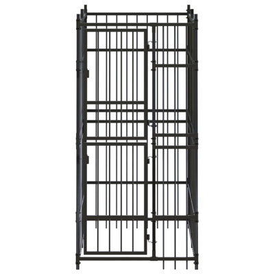 VidaXL Outdoor Dog Kennel Large Dog Crate Dog Cage Exercise Playpen Steel