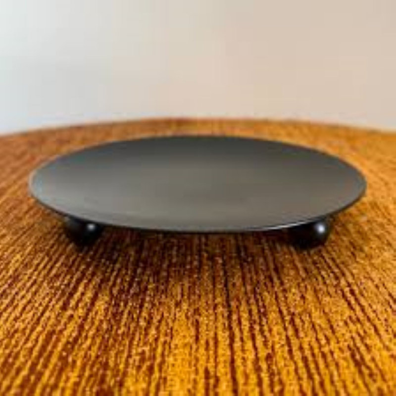 Candle Holder Tealight Candle Holder, 0.39" H x 3.9" W x 3.9" D, Black