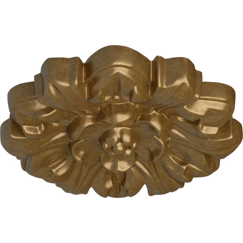 Médaillon de plafond Endurathane Olivia, 7 7/8 po x P 1 1/8 po (convient aux auvents jusqu'à 2 1/8 po), finition de boue du Mississippi peinte à la main