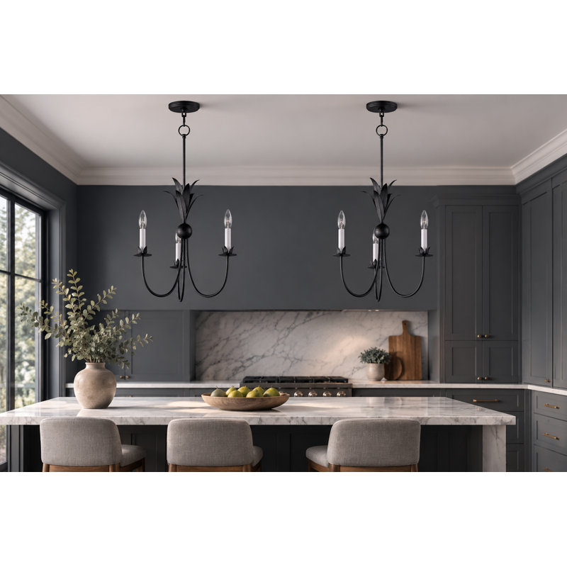 Luminaire suspendu unique à 3 lumières Paloma, Gris anthracite