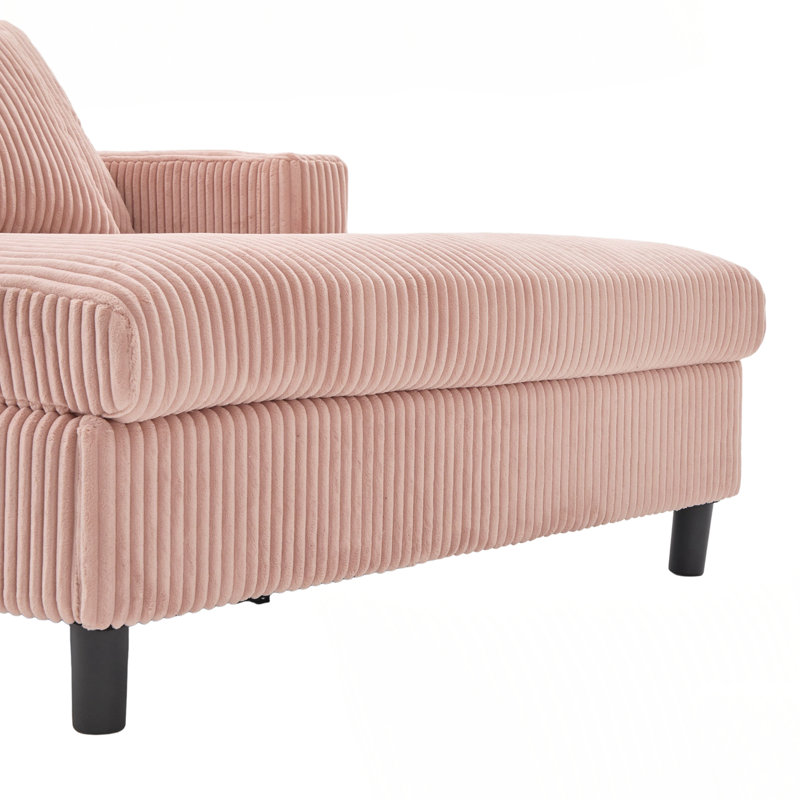 Canapé inclinable moderne en velours côtelé, Rose