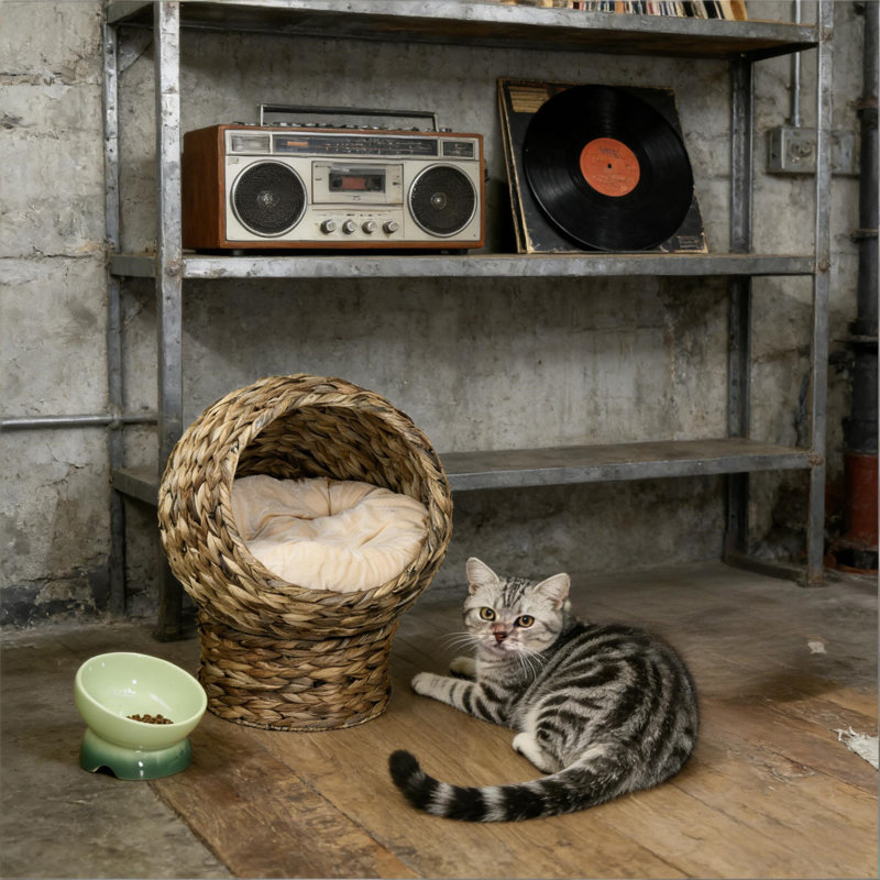 Basket Bed Kitty House,Elevated Cat Bed
