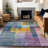 Kyra Blue Washable Indoor-Outdoor Rug - -485814113