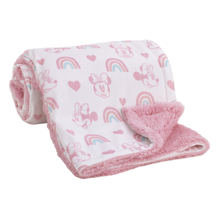 Disney Pink 100% Polyester Baby Blanket