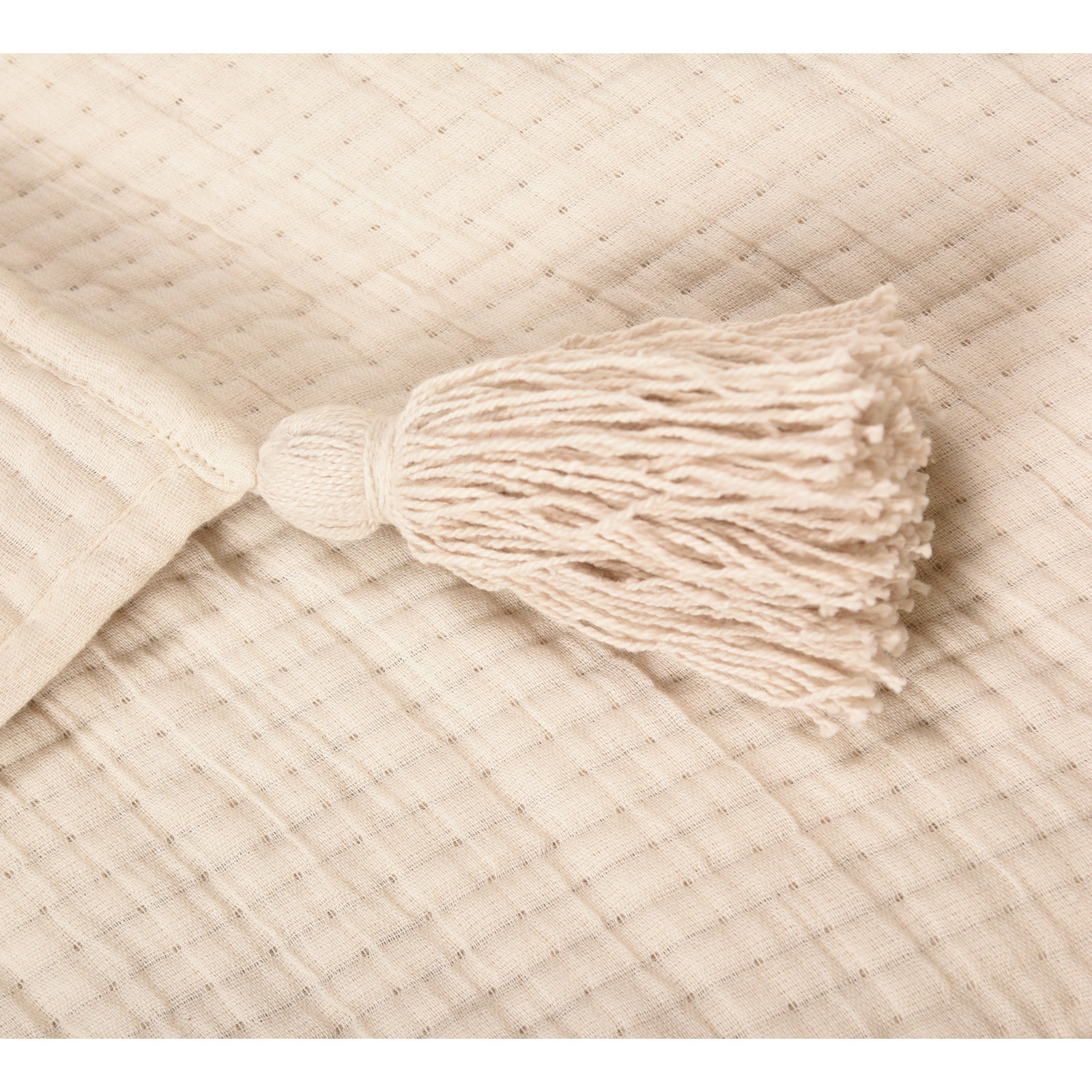 100% Cotton Throw, Natural