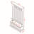 70.9"H White Hall Tree with Storage Bench and Storage