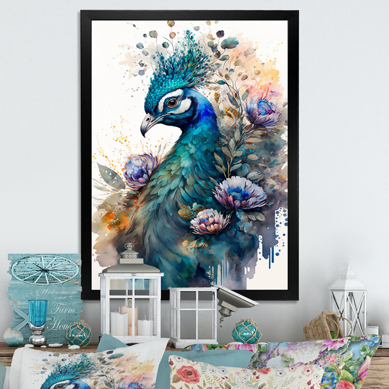 Art animalier sur toile, reproduction de faune - Portrait animalier, Impression noire sur toile encadrée