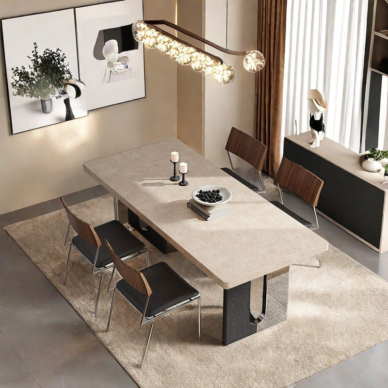 Ensembles de table de salle à manger de style français., H 30,31 po x L 55,12 po x l 31,5 po