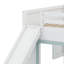 Lit mezzanine double pleine grandeur avec glissière, tiroirs de rangement et deux portes