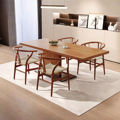 Solid wood ash dining table set