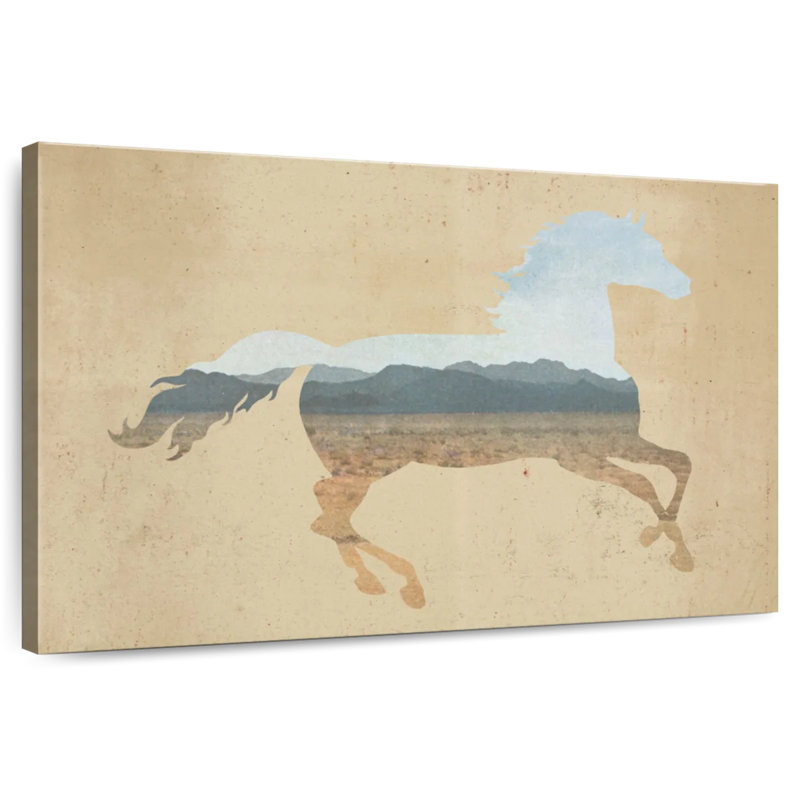 American Southwest Horse Distressed, 24" H x 36" W