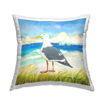 Coussin Seagull On Summer Shore