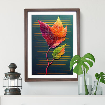 Abstract Leaf Stripes - Wall Art