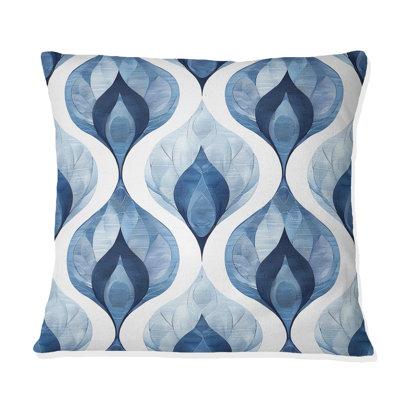 Coussin Ogee Patten I bleu et blanc