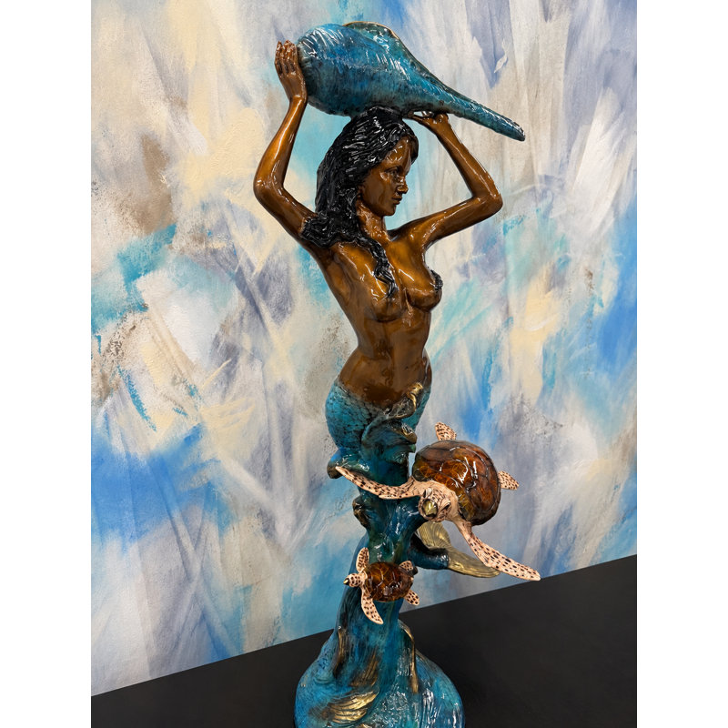 Gardien des marées, sculpture en bronze coulé
