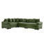 Canapé modulaire surdimensionné surdimensionné en nuage, canapé modulaire convertible avec accoudoirs très larges à assise profonde, 13 coussins décoratifs en velours côtelé de qualité supérieure, conception ergonomique, assemblage facile, pour les salons, vert-130906554