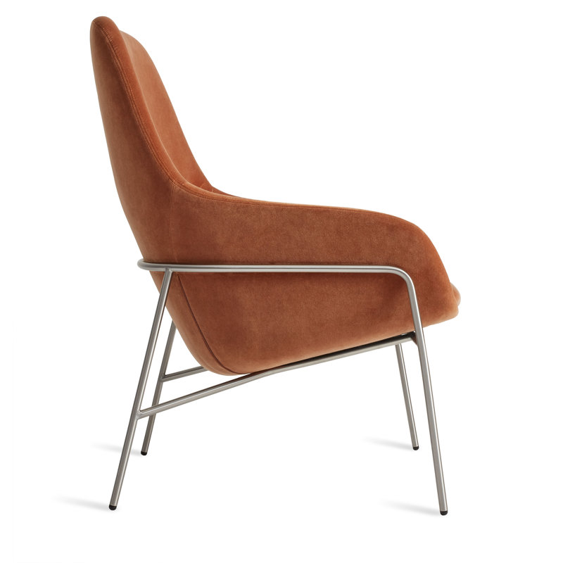 Acre Armchair, Copper Velvet, Stainless