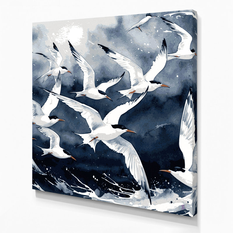Art mural, oiseaux, sterne arctique gris, H 12 po x l 12 po