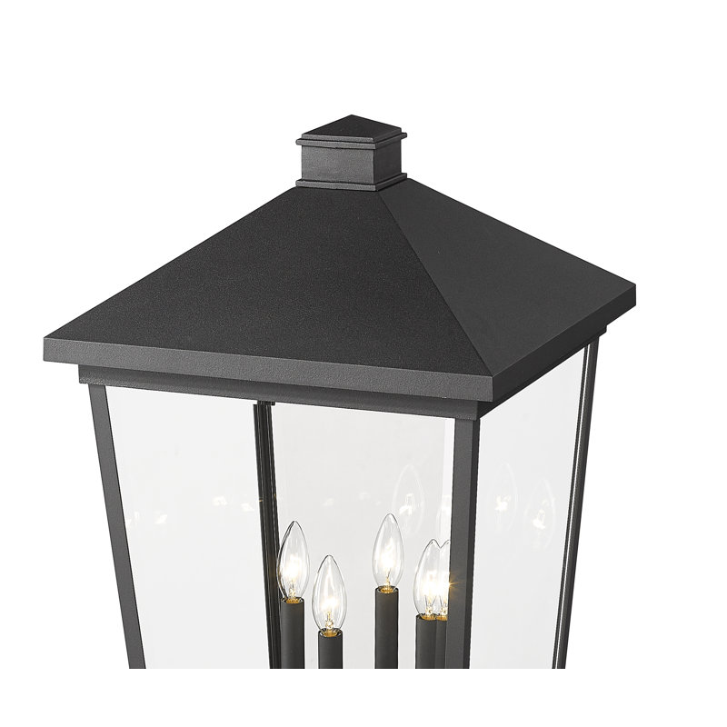 Lampadaire noir câblé à 4 lumières H 124,5 po Starkey (double)