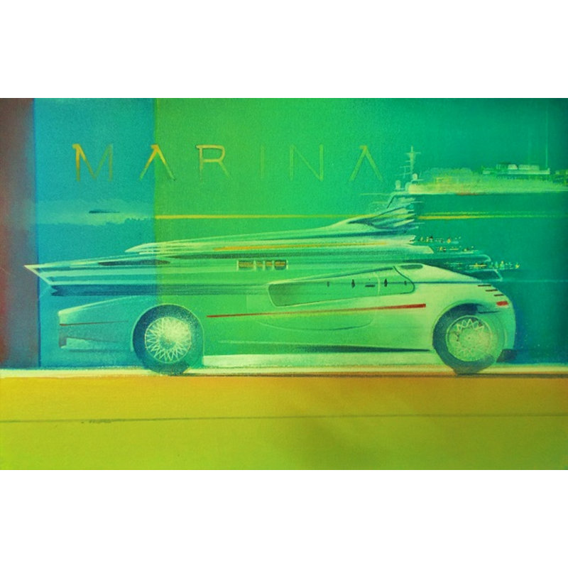 Marina Reflection Print by Gerard Tunney