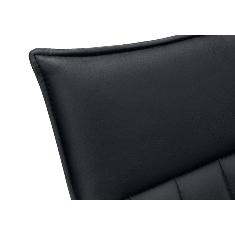 Chaise de salle à manger, ensemble de 2, latérales, rembourrées, cuisine, aspect cuir de salle à manger, métal, contemporain, moderne