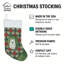Chaussette de Noël American Eskimo Christmas PoinsettIas