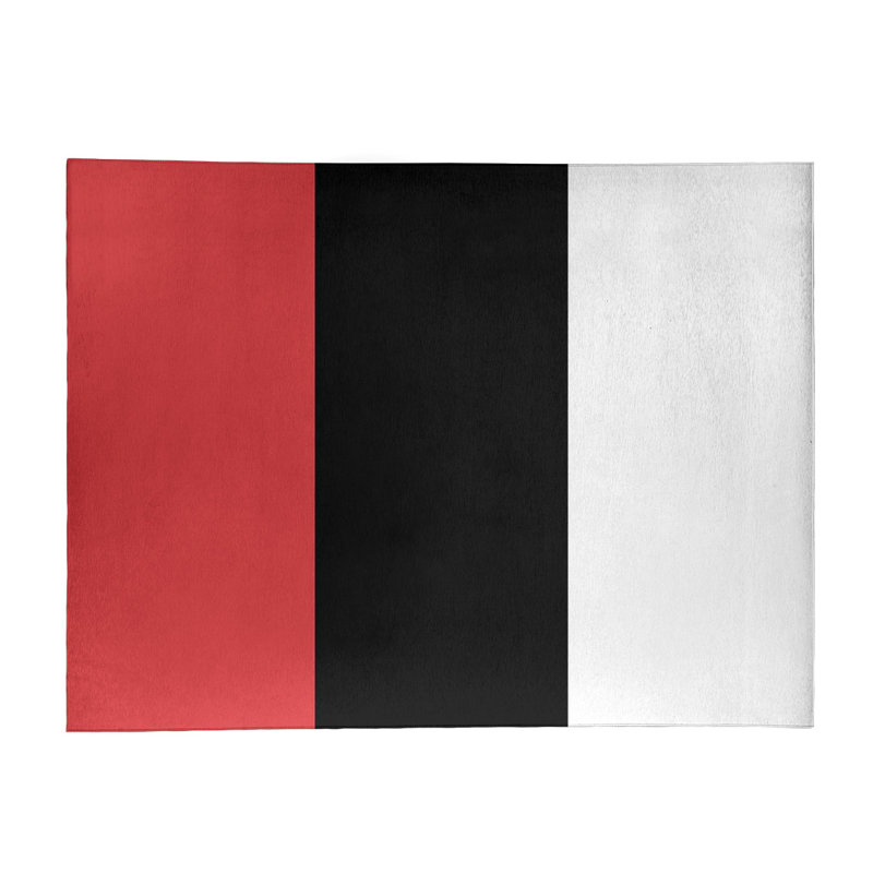 Tapis de zone rouge/noir, Rectangle 5 pi x 7 pi
