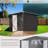 10 Ft. W x 12 Ft. D Metal Storage Shed with Upward-Opening Window, Lockable Doors & Handheld Work Light-122436453