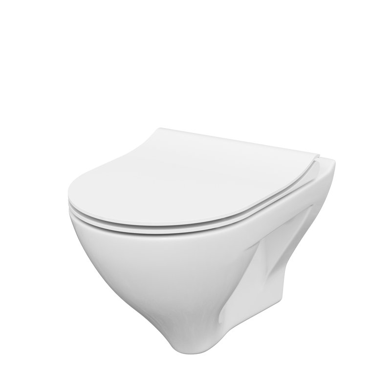 Cersanit Mille 5L LPF Round Wall Mounted Wall Hung Toilets (Seat Included)