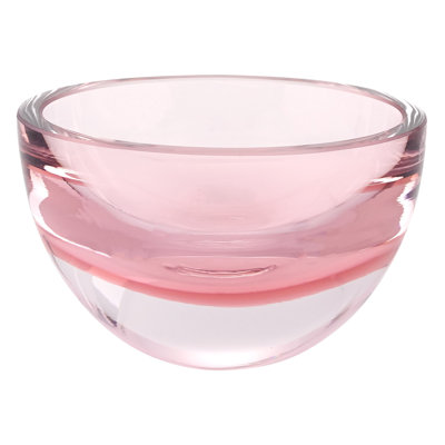 Sandston Mouth Blown Crystal Thick Walled Bowl