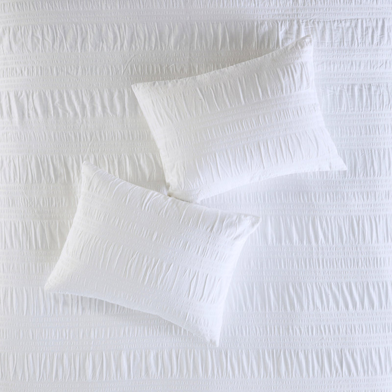 Housse de couette en coton texturé très grand / très grand - 4 pièces, King Duvet Cover + 3 Additional Pieces