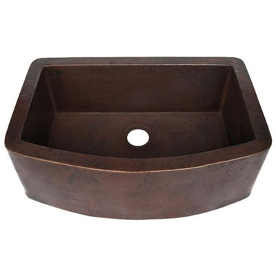 33'' L Single Bowl Copper Kitchen Sink