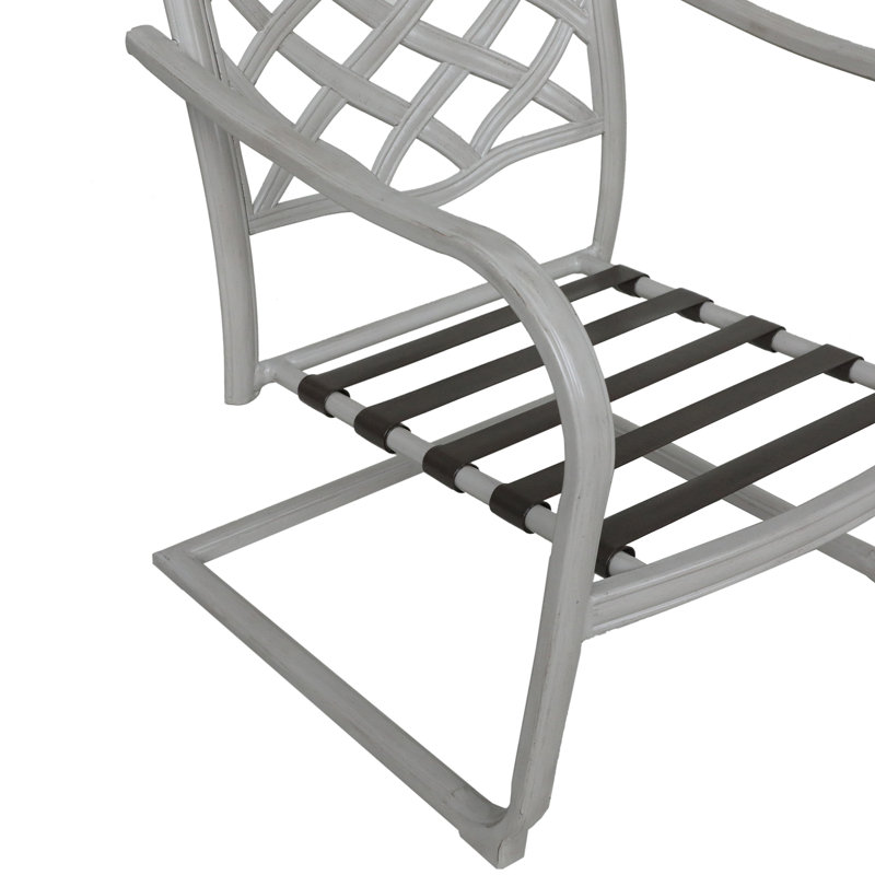Chaise de patio avec coussins Raedel, Basalte, Blé cendré