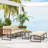 Tuule 5 - Person Acacia Wood Patio Conversation Set with Cushions