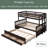 Giustino Twin Over Full Bunk Bed with Built-In Ladder , Trundle Bed Included-524679256