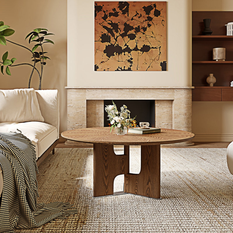 Table basse ronde en bois
