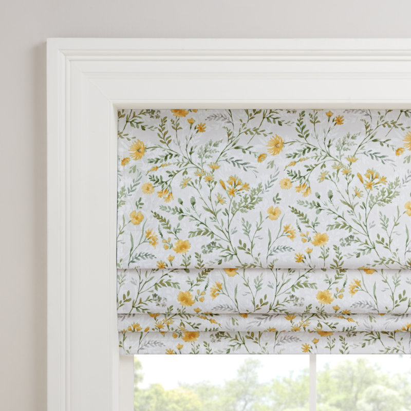 Blackout Roman Shade, Aloe, 64''L x 35''W