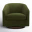 Fauteuil demi-tonneau pivotant Bennett (ensemble de 2)-1059714084