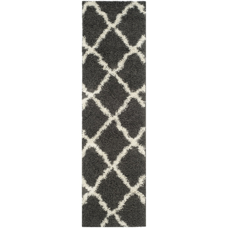 Tapis gris Alonnah, Tapis de couloir 2 pi 3 po x 12 pi