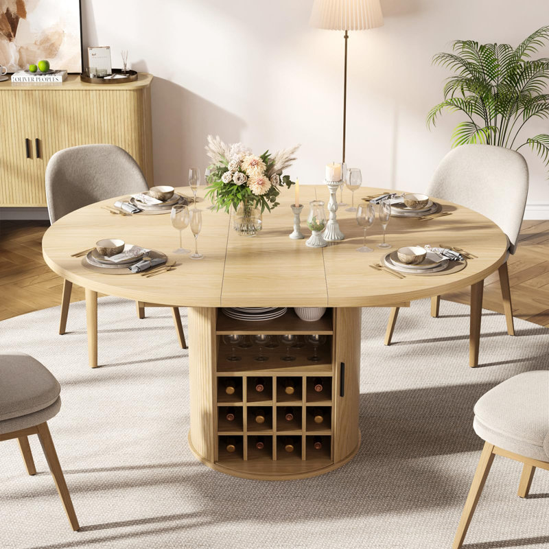 Table de salle à manger extensible 47-59 "avec rangement pour 4-6