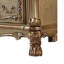 Commode en bois avec plusieurs tiroirs et une armoire, or et blanc os-29443411